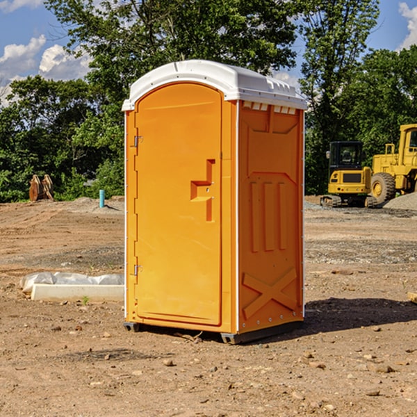 how often are the portable restrooms cleaned and serviced during a rental period in Lawrence County Illinois